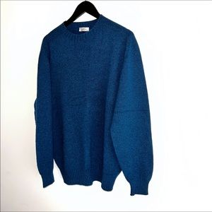 100% Pure Cashmere Ben Silver Crewneck Sweater Color: Teal